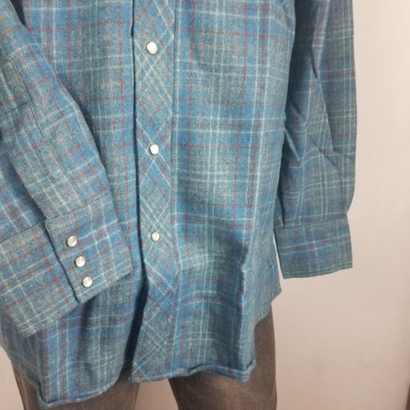 60's Vintage CHAMPION WESTERN Wool Cowboy Shirt - Picture 3 of 7